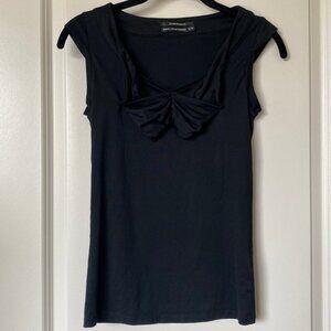 Club Monaco Pima Cotton Bow Tank XS